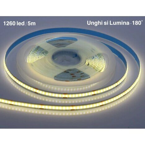 BANDA COB LED ALB-NEUTRU - FLEXIBIL - 252LED/M - 12W/ML - ROLA/5M